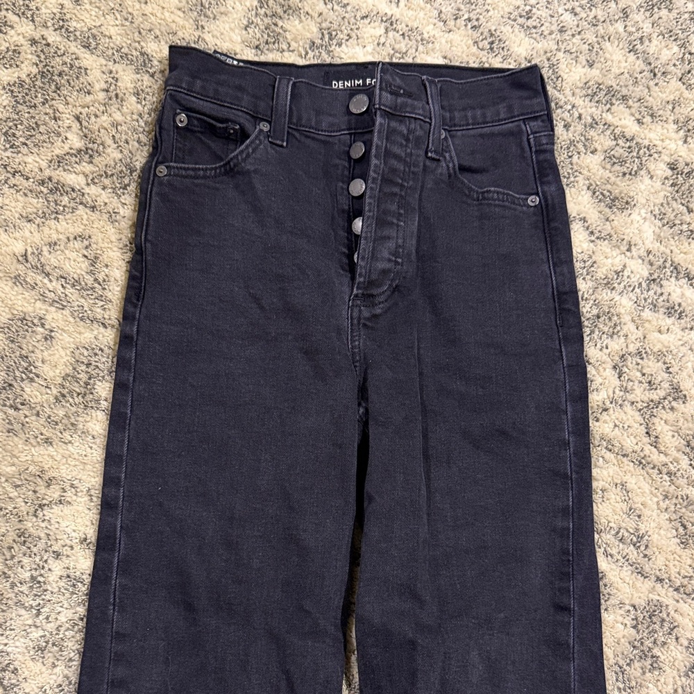 Black High-Waisted Denim Forum Jeans